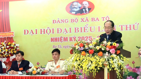 ĐƯA XÃ BA TÔ MỚI VỚI PHƯƠNG CHÂM "ĐOÀN KẾT - DÂN CHỦ - KỶ CƯƠNG - ĐỘT PHÁ - PHÁT TRIỂN"