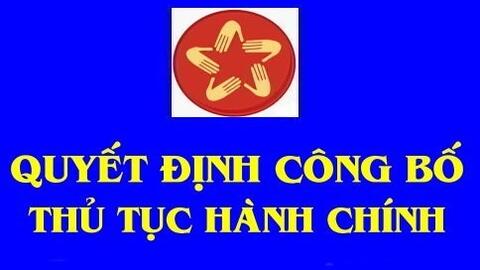 Quyết định công bố Danh mục DVC trực tuyến toàn trình, một phần thuộc thẩm quyền Sở Văn hóa, Thể thao và Du lịch, UBND cấp xã
